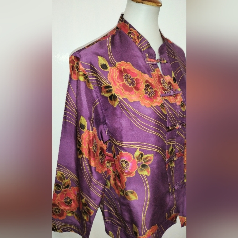 CHICO'S ASIAN STYLE SILK JACKET